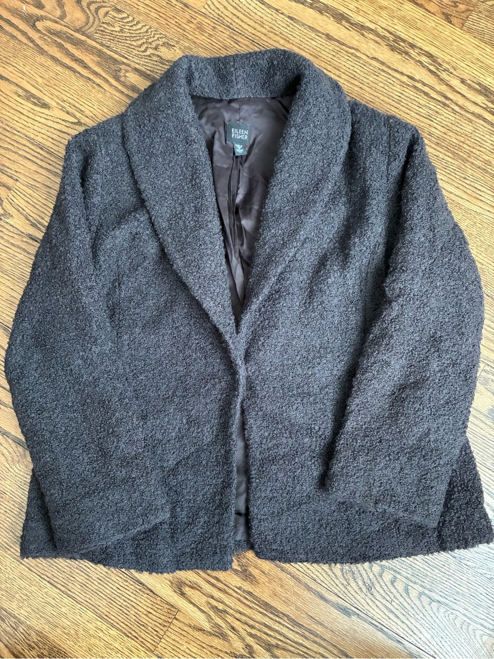 Eileen Fisher Wool Blend Brown Jacket medium